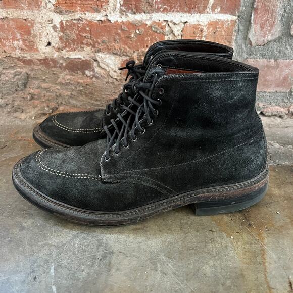 RARE Alden x Lost & Found Men's Reverse Chamois Black Indy Boots 8 B/D - Picture 1 of 13